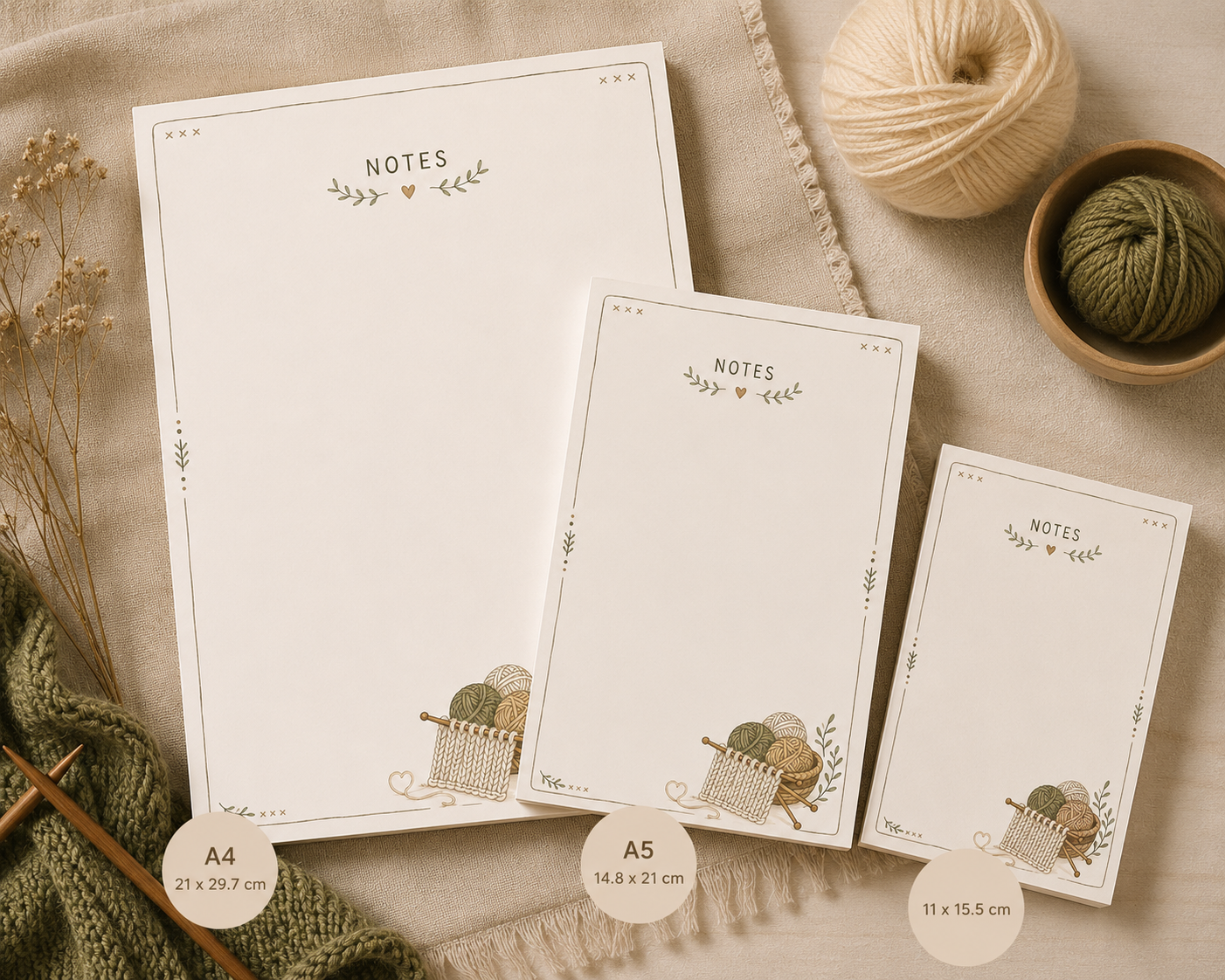 Yarn notes Notepad