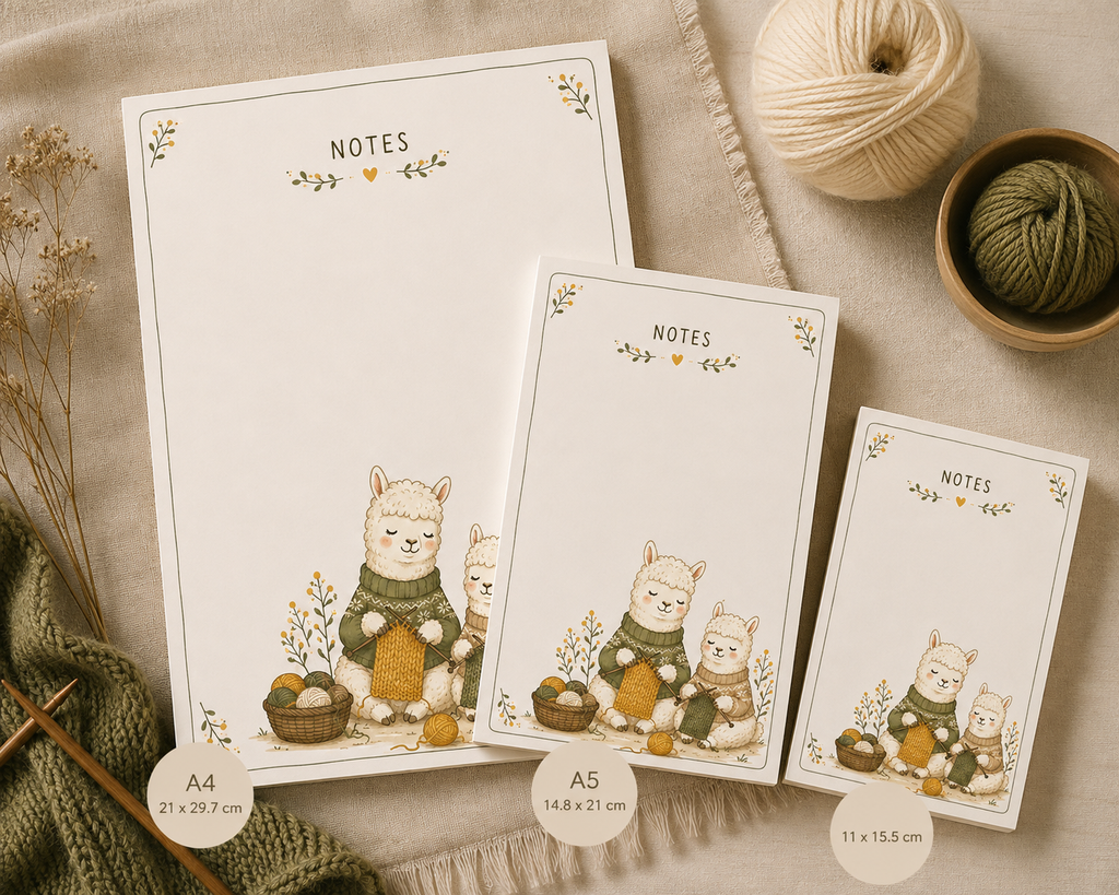 Knitting alpacas Notepad