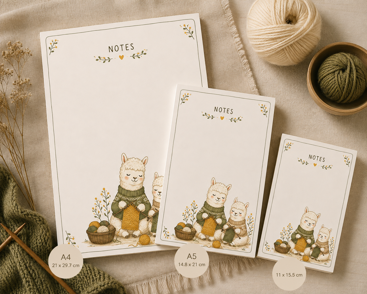 Knitting alpacas Notepad
