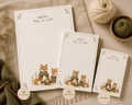 Knitting foxes  Notepad