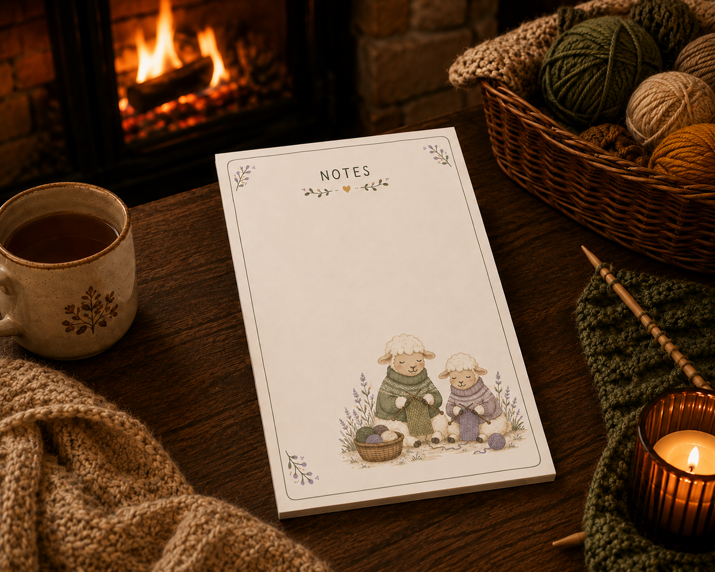Knitting sheep Notepad