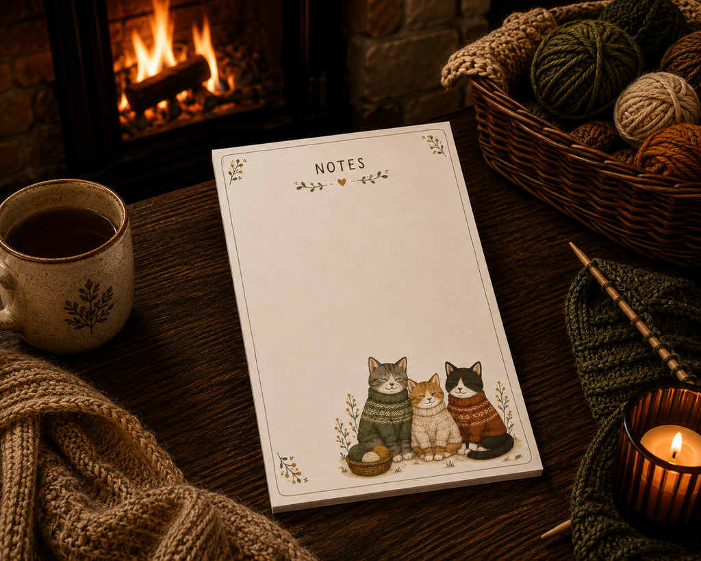 Cats in knits Notepad