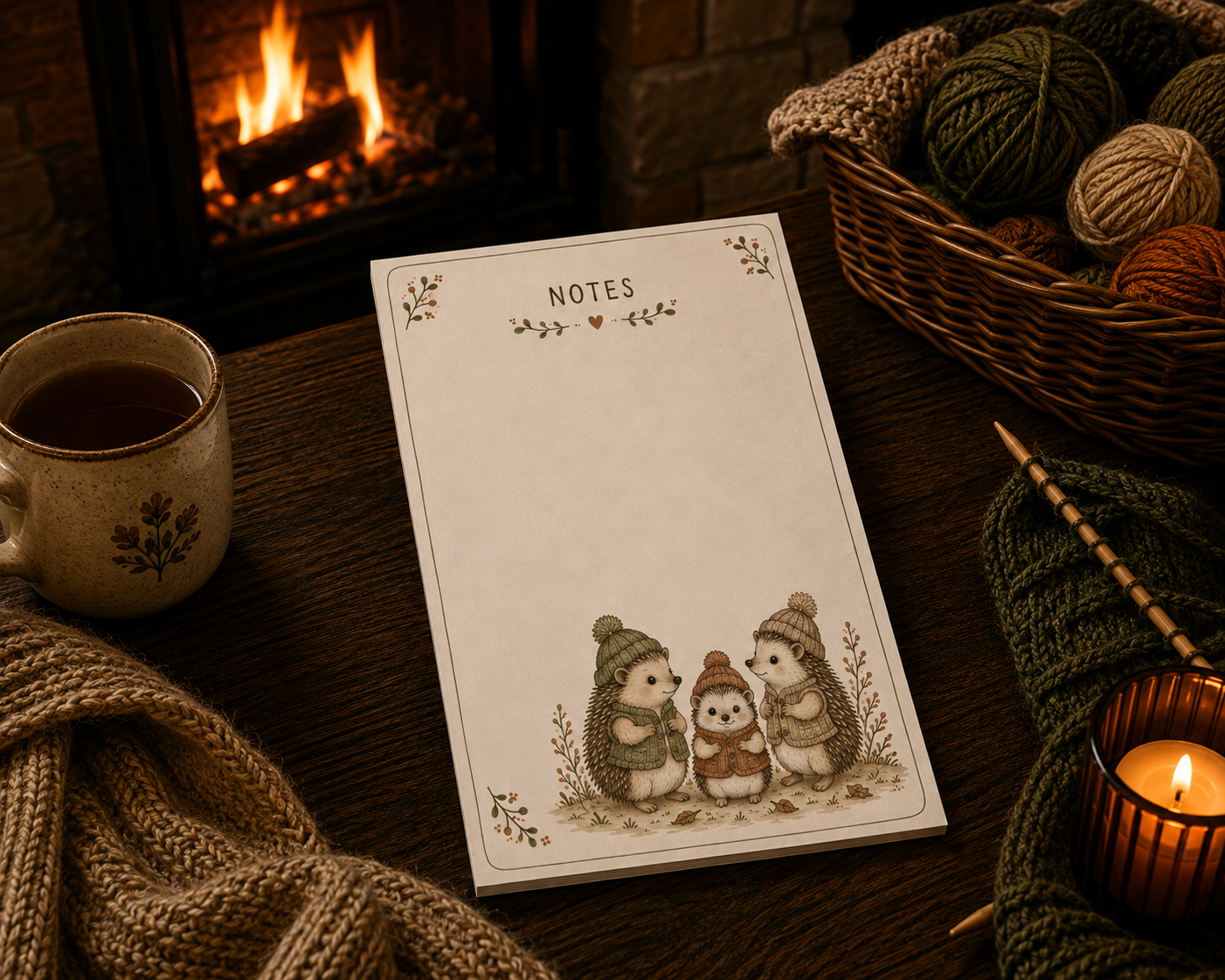 Knitworthy hedgehogs Notepad