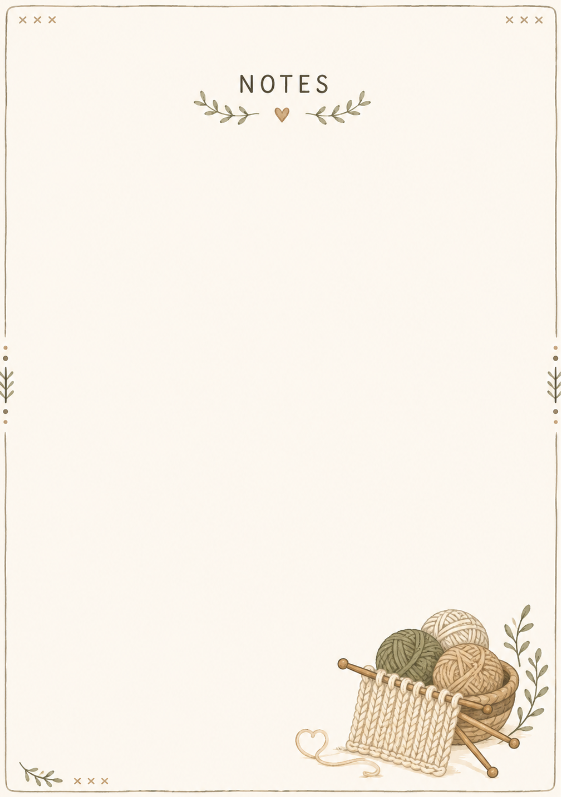 Yarn notes Notepad