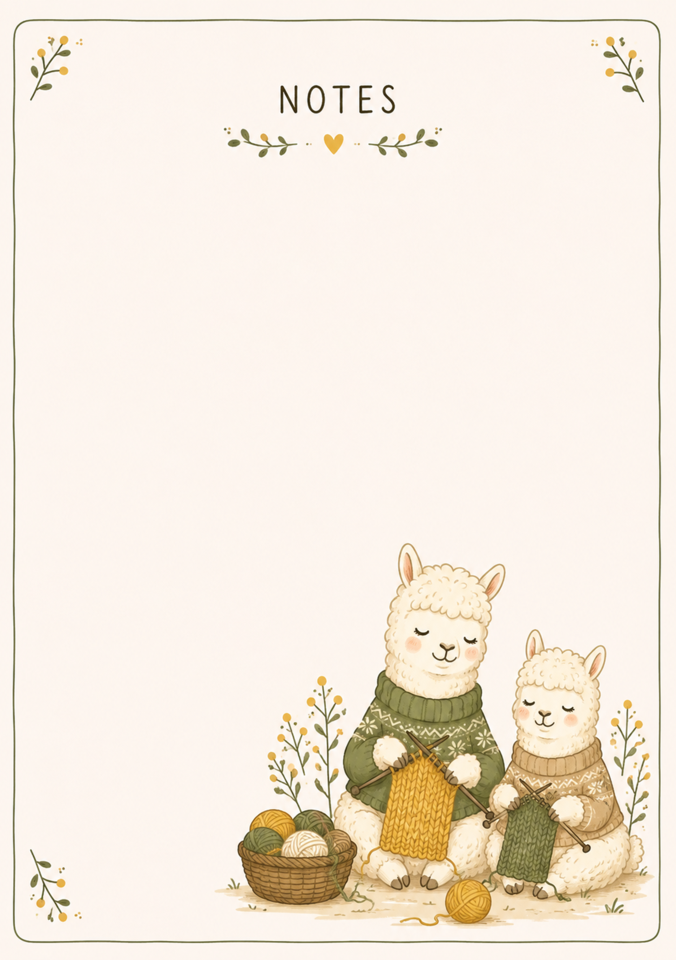 Knitting alpacas Notepad