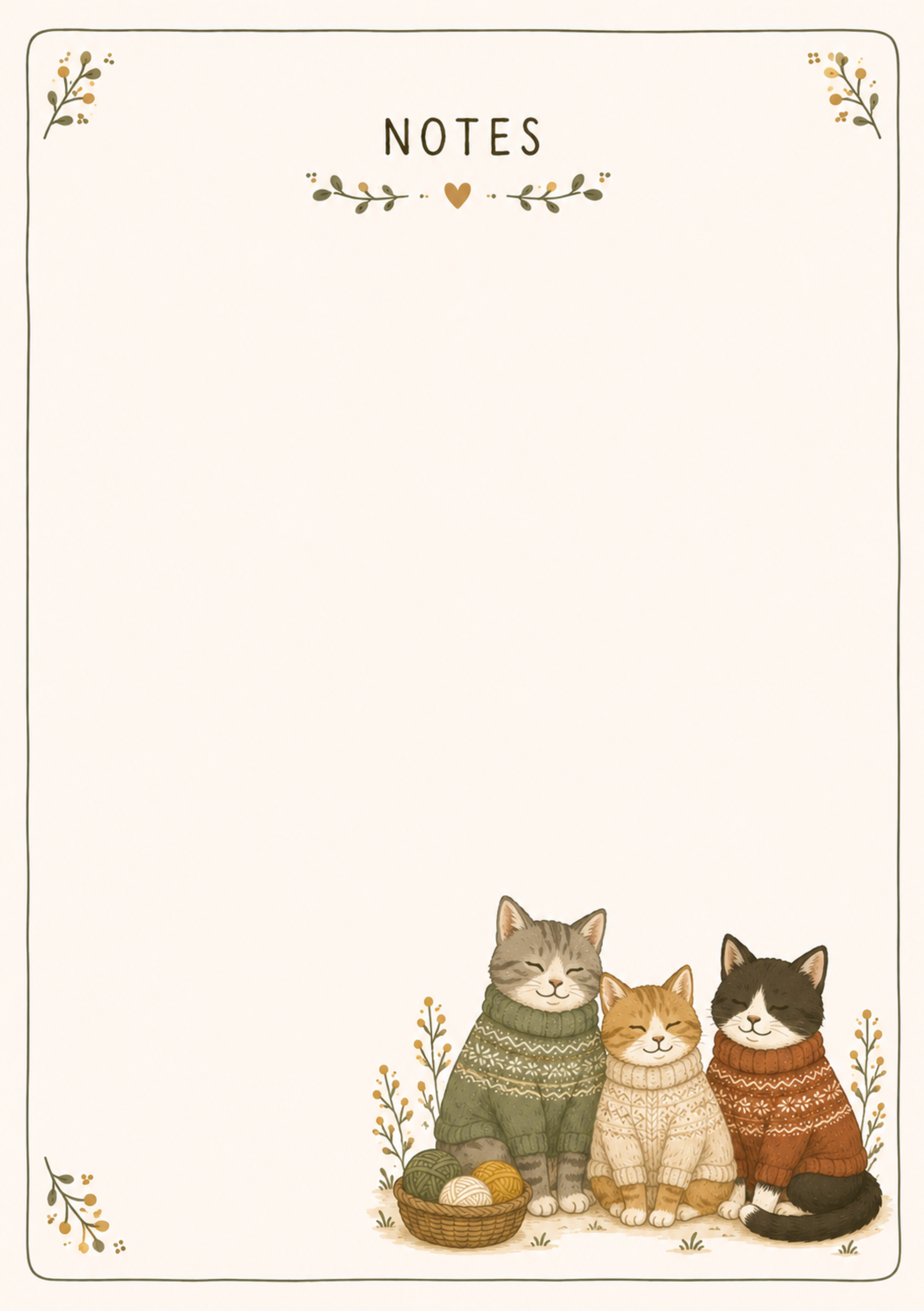 Cats in knits Notepad