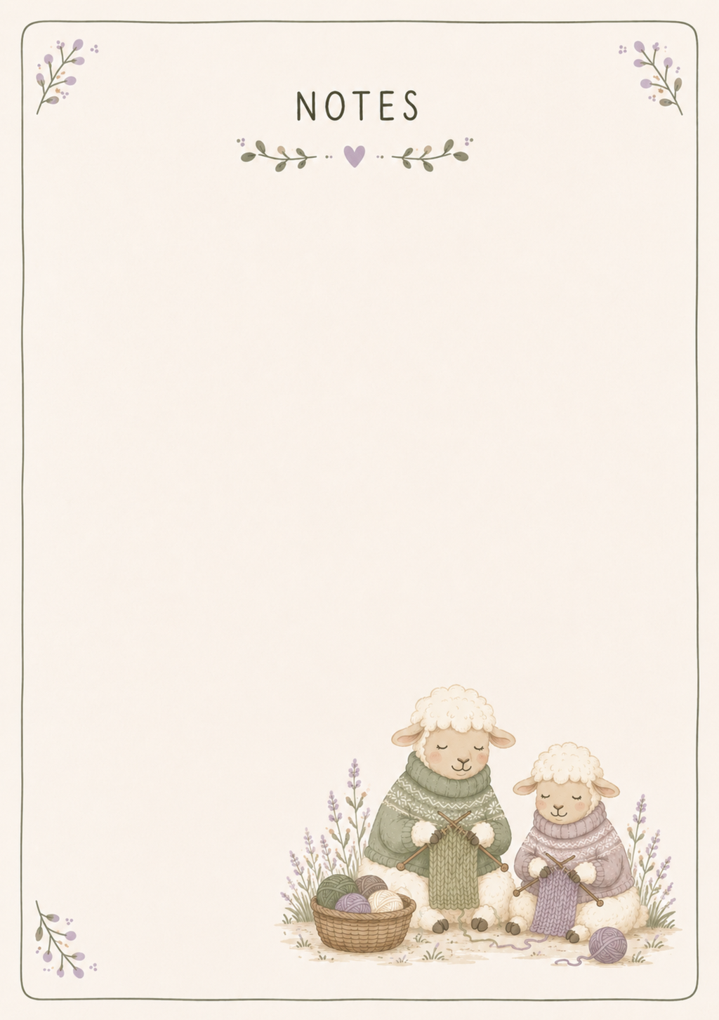 Knitting sheep Notepad