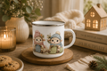 Knitting Sheep Enamel mug